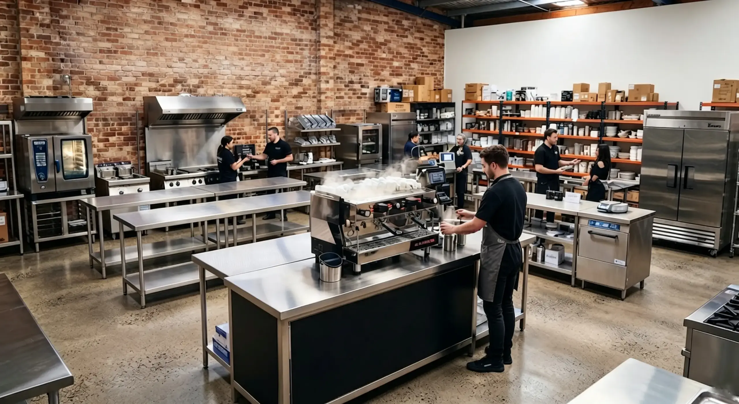 Commercial kitchen equipment supplier showroom