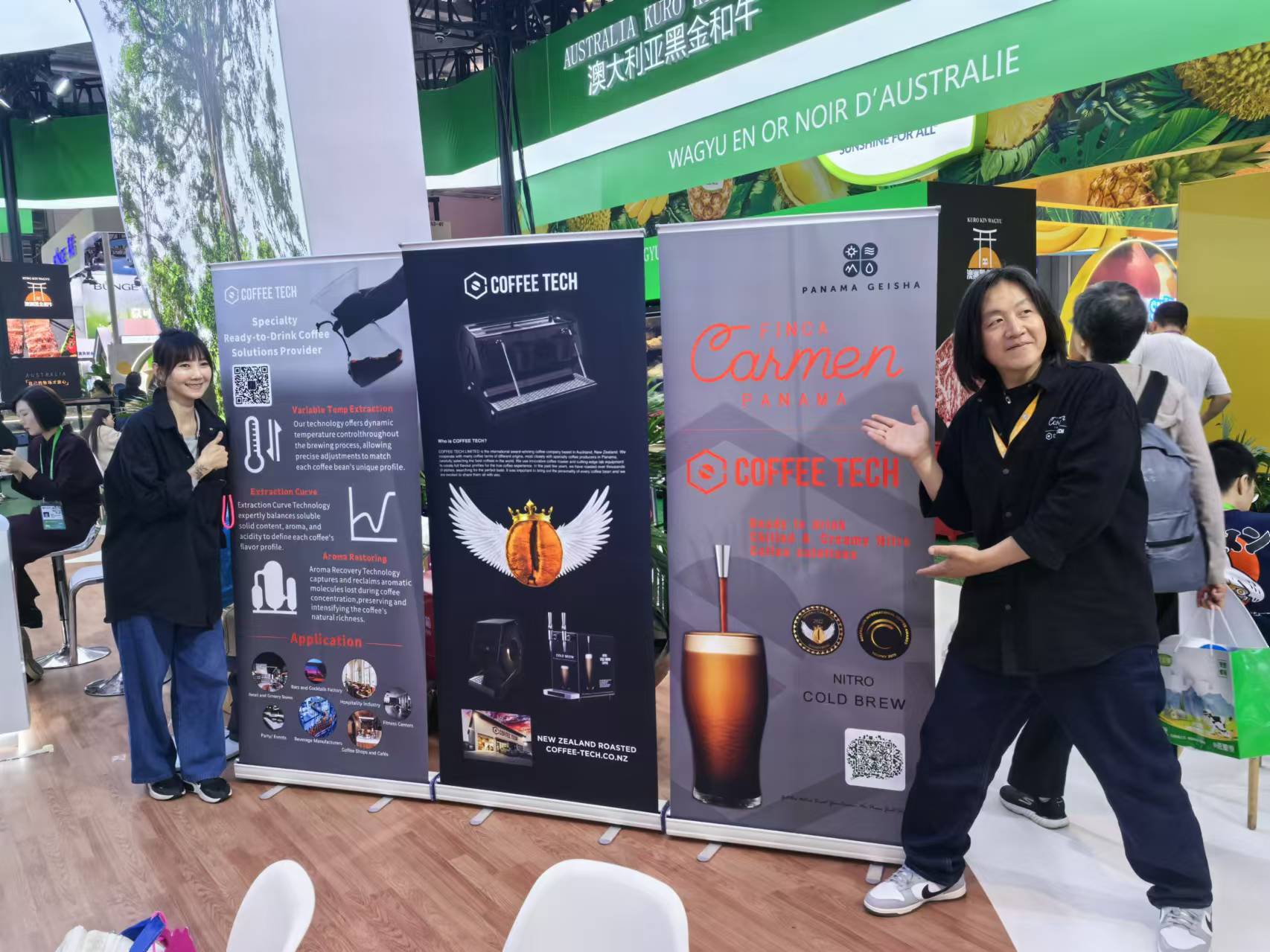 Meeting clients at industry exhibition