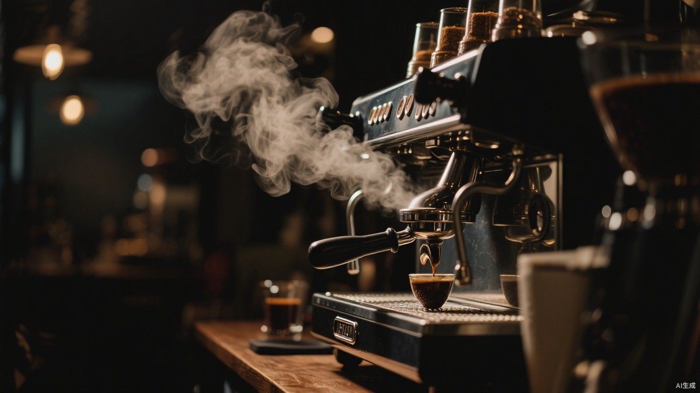 Espresso machine at a coffee bar counter